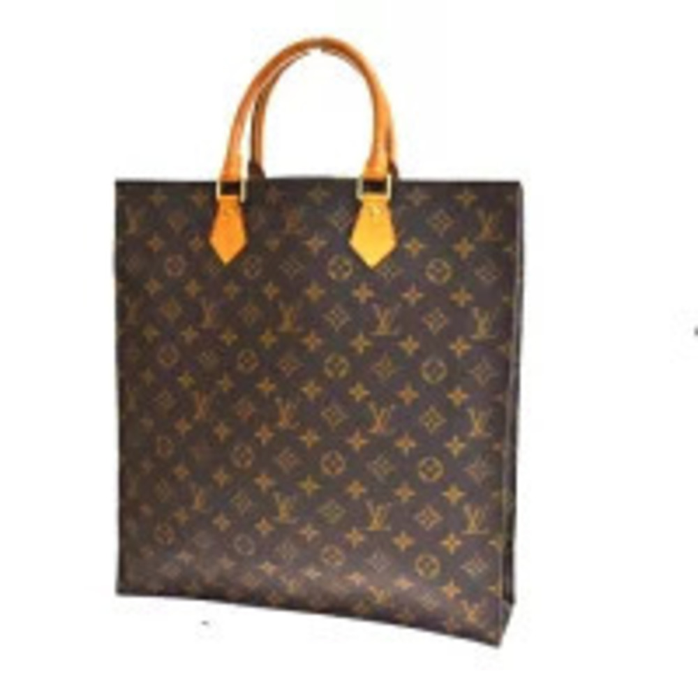 Louis Vuitton Sac Plat Handbag Monogram Leather